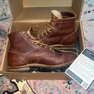 Truman Cattail Grizzly Cap Toe Leather Boots